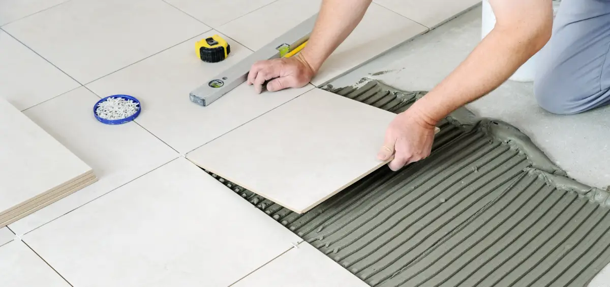 pose de carrelage en salle de bain